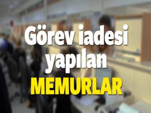 Adıyaman'da Göreve İade Edilenlerin İsim Listesi