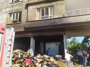 Kahta'da İş Yerinde Yangın