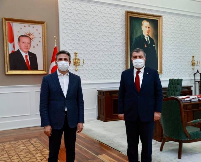 GMDK Başkanı Aydın Sağlık Bakanı Koca'yı ziyaret etti