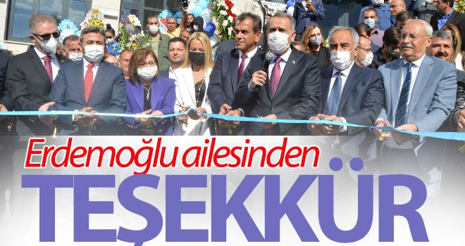 Erdemoğlu Ailesinden Teşekkür Mesajı