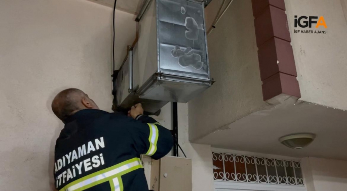 Adıyamanda bir iş yerinde yangın