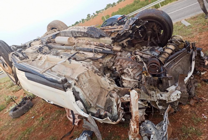 Adıyaman'da Otomobil Takla Attı 1 Yaralı