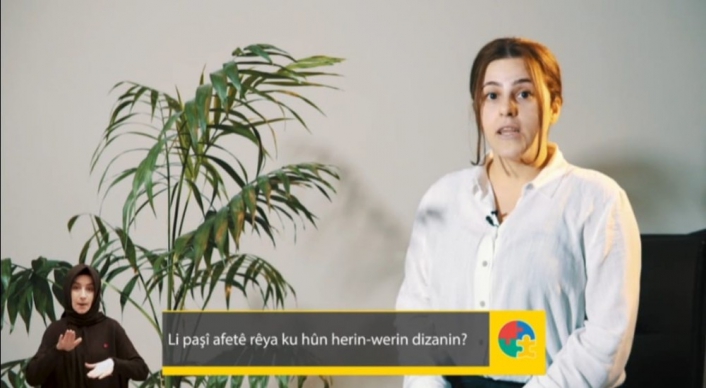 Arapça ve Kürtçe afet bilinci anlatılıyor