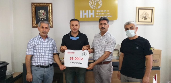 Adıyaman ÖNDER İmam Hatipliler Derneğinden Gazze´ye 66 bin TL´lik bağış