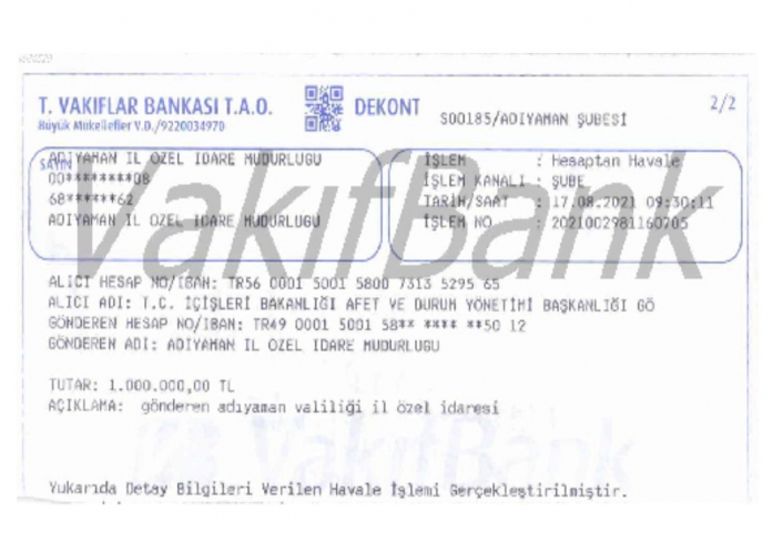 İl özel idaresinden sel felaketi kampanyasına 1 milyon destek