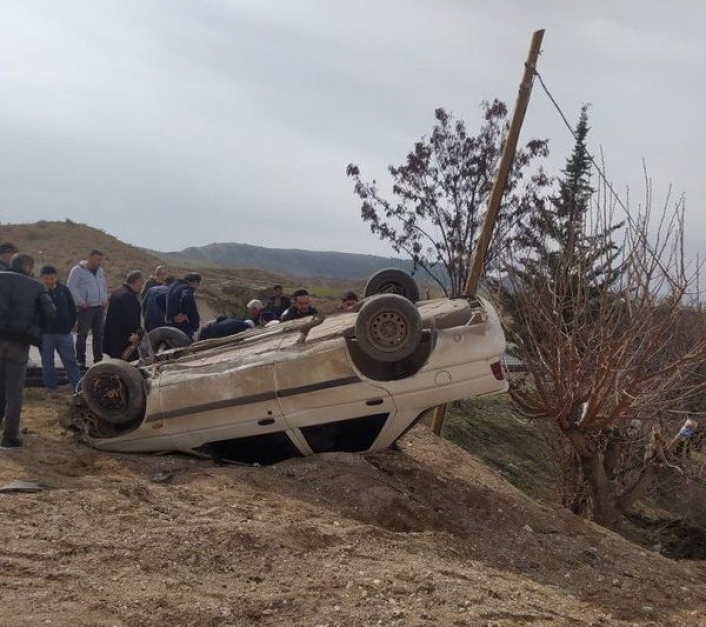 Adıyaman'da Otomobil takla attı: 1 yaralı