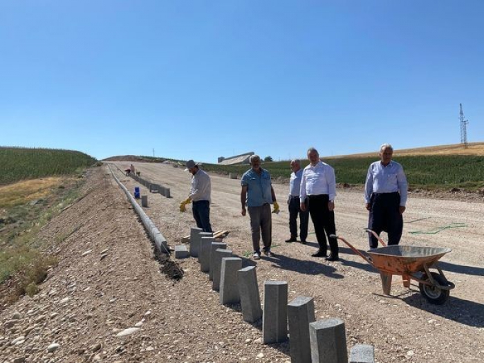 Güney Batı Çevre Yolu kaldırım çalışmaları devam ediyor