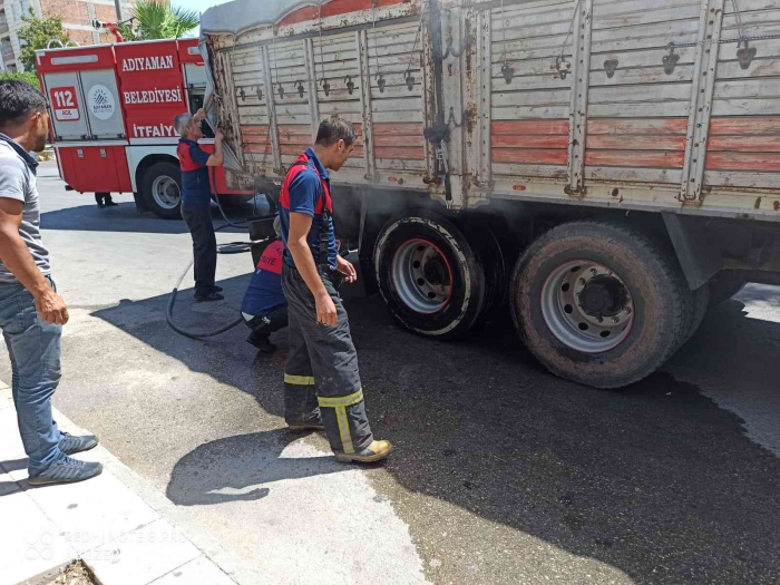Isınan fren balataları yangına neden oldu