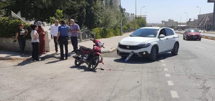 Adıyaman’da Motosiklet ile otomobil çarpıştı: 1 yaralı