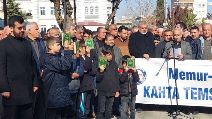 Kur´an-ı Kerim´in yakılmasına Kahta´dan tepki