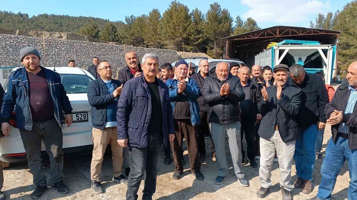 Gölbaşında beton santraline tepki