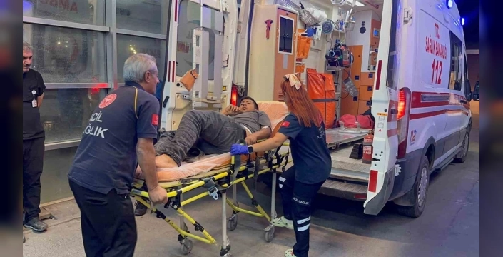 Devrilen motosikletin sürücüsü yaralandı