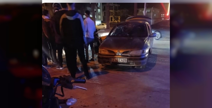Motosiklet ile otomobil çarpıştı: 1 yaralı