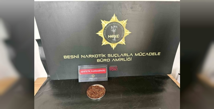 Besni’de uyuşturucuyla yakalanan şahıs tutuklandı