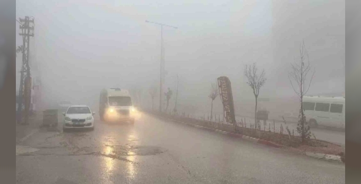 Besni’de yoğun sis etkili oldu