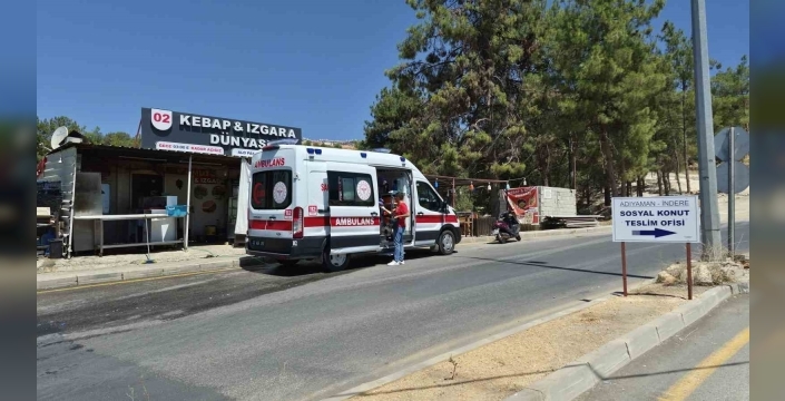 Devrilen motosikletteki 2 kişi yaralandı
