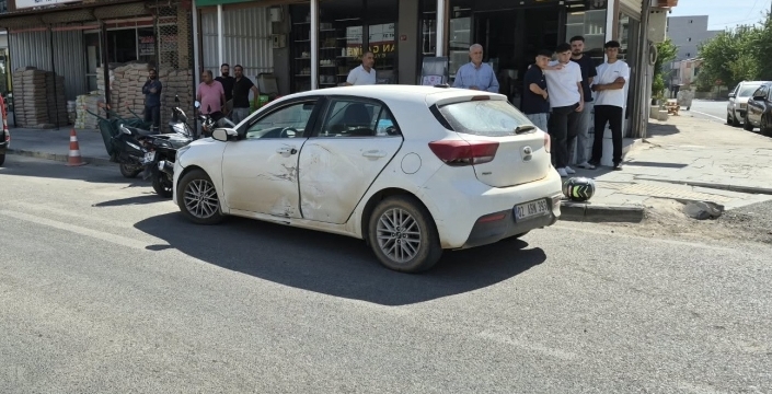 Adıyaman’da motosiklet ile otomobil çarpıştı: 1 yaralı
