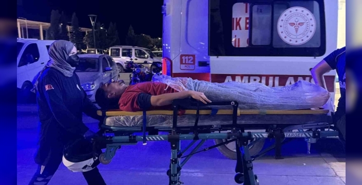 Devrilen motosikletin sürücüsü yaralandı