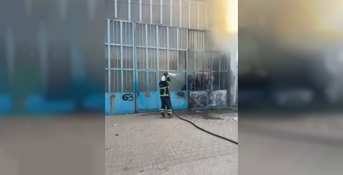 Marangozlar Sanayi Bölgesinde iş yerinde yangın