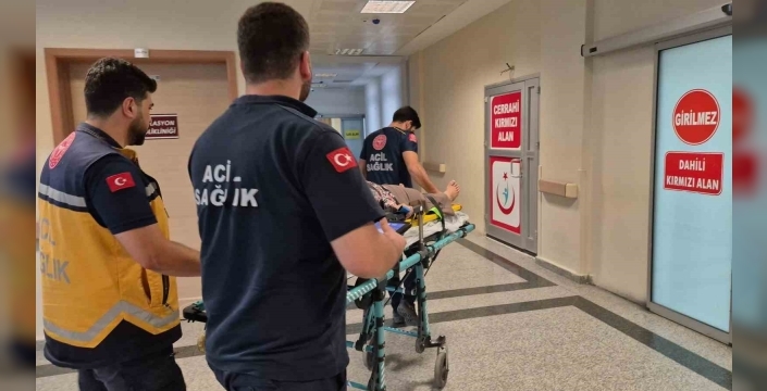 Üç tekerlekli motosiklet devrildi: 2 yaralı
